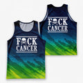 Cancer Fighter Running Tank Top Cancer Skull Running Singlet for Men and Women