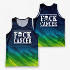 Cancer Fighter Running Tank Top Cancer Skull Running Singlet for Men and Women