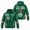 Custom Name Dashing-ish by the Gulf Santa Hustle Galveston Running Windbreaker Jacket