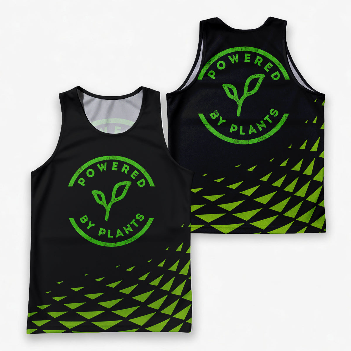 Vegan Running Tank Top Powered by Plants Running Singlet for Men and Women