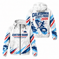 Custom Name California Miles & Pride Running Windbreaker Jacket