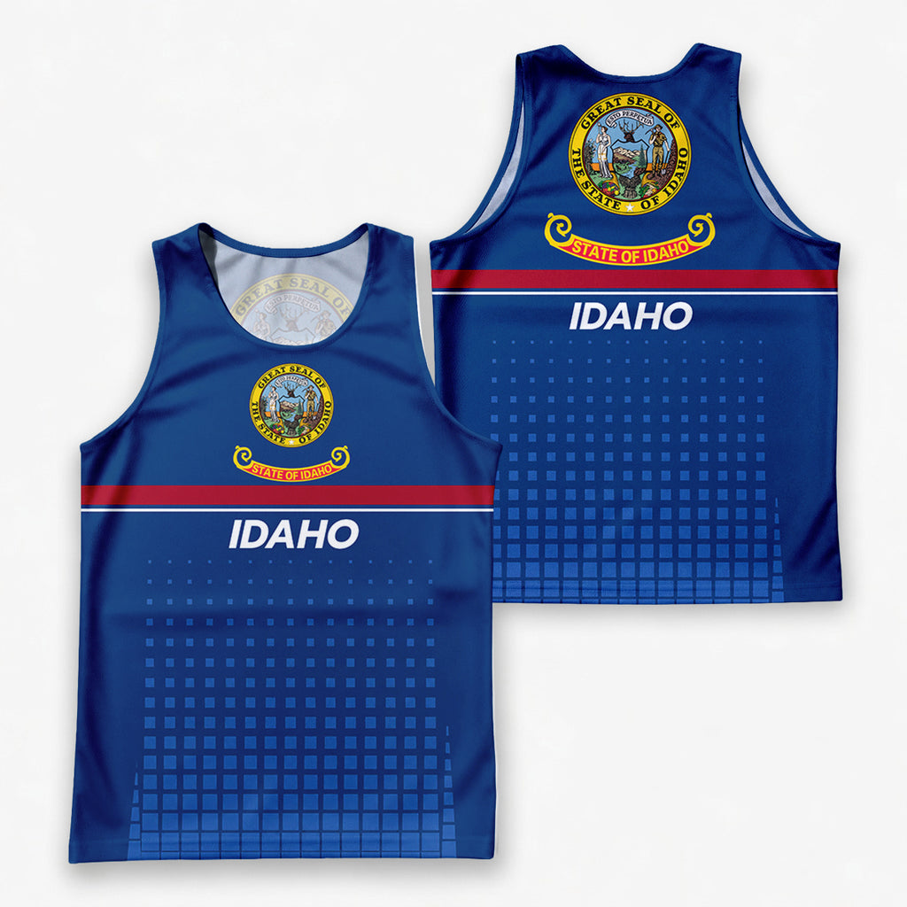 Patriotic Tech Running Tank Top - Idaho State Pride Running Singlet