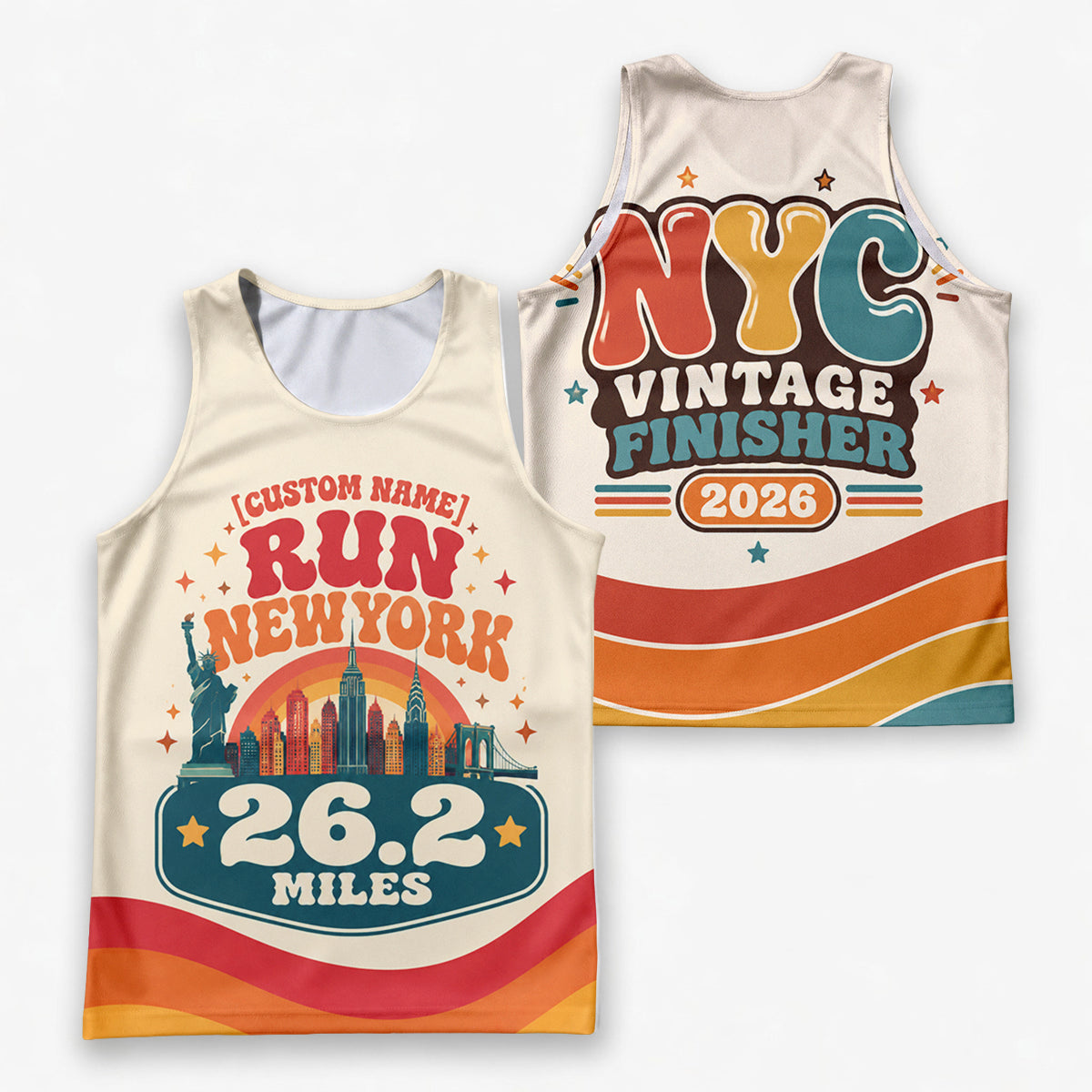 Retro 70s NYC The NYC Race Day Running Tank Top