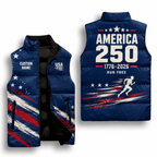 USA 250 Freedom Run Sleeveless Running Puffer Jacket