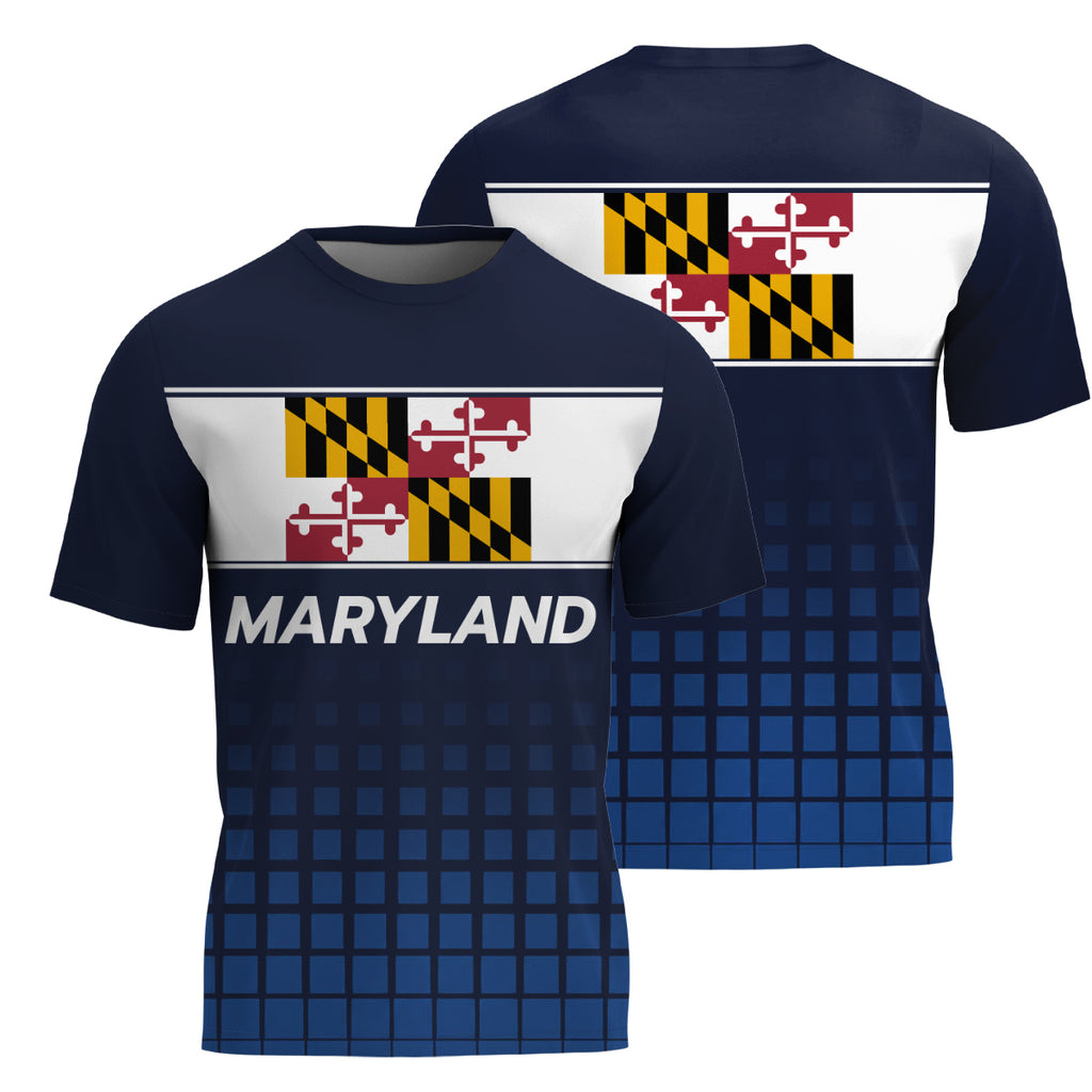 Maryland State Pride Tech Running T-Shirt