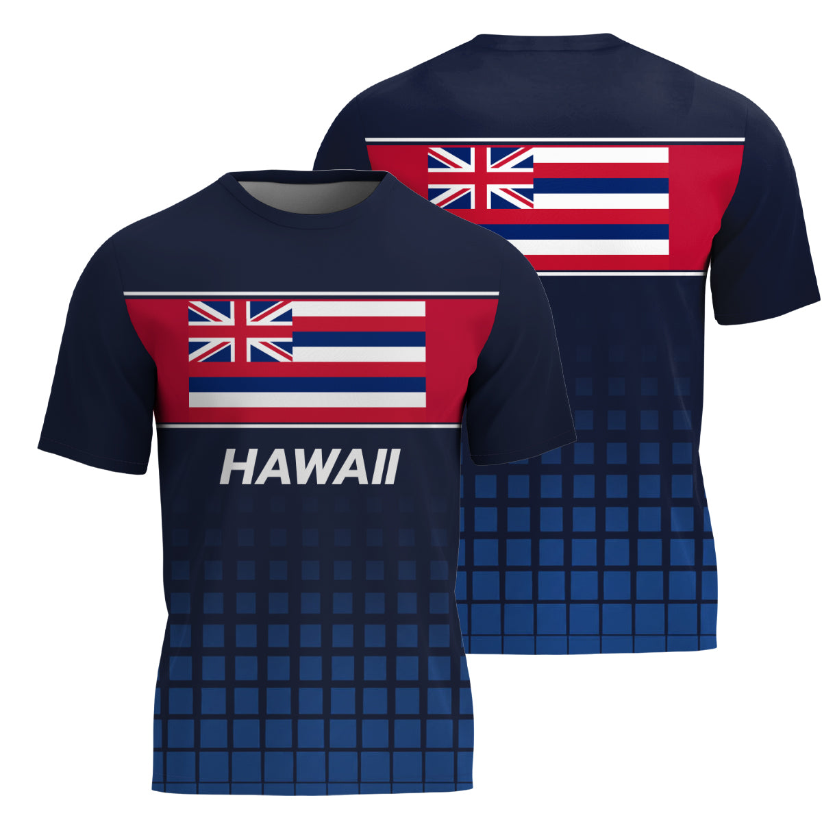 Patriotic Running T-Shirt Hawaii Tech Running Tee State Pride Tech Running T-Shirt
