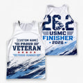 Proud Veteran Proud Runner The Marine Corp Race Day Running Tank Top