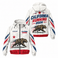 Custom Name California Republic Running Running Windbreaker Jacket