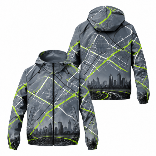 Custom Name State Urban Endurance Running Windbreaker Jacket