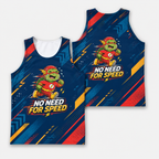 Funny Running Tank Top Turtle No Need For Speed Quote Tech Running Singlet