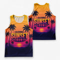 Cali Sunset Palms California State Running Tank Top