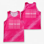 Cancer Fighter Running Tank Top Stronger Than Cancer Pink Running Singlet for Men and Women