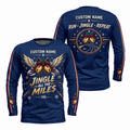 Custom Name Jingle All the Miles Running Long Sleeve Shirt