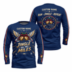 Custom Name Jingle All the Miles Running Long Sleeve Shirt