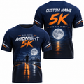 Custom Name Midnight 5K Halloween Tech Running T-Shirt