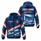 Custom Name Coast Guard Guardian Runner Running Windbreaker Jacket