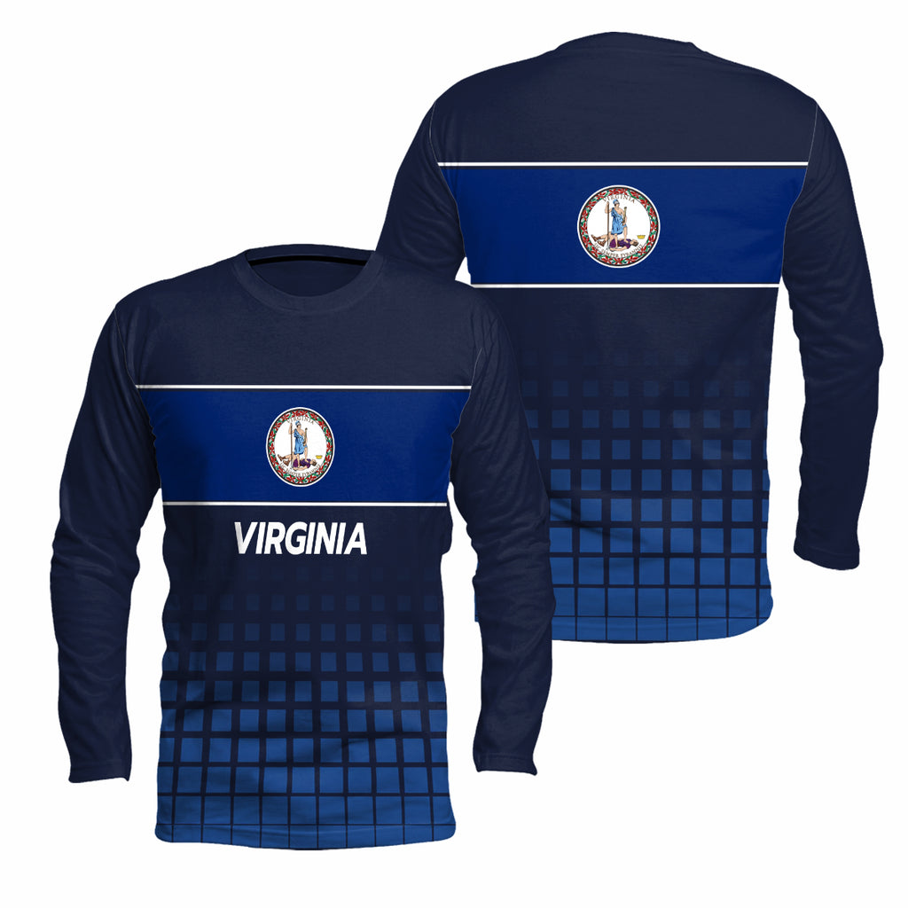 Virginia State Pride Long Sleeve Running T-Shirt
