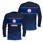 Virginia State Pride Long Sleeve Running T-Shirt