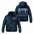 Custom Name Concrete Grid NYC Running Windbreaker Jacket