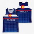 Patriotic Tech Running Tank Top - Colorado State Pride Running Singlet