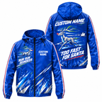 Custom Name Run Run Reindeer Running Windbreaker Jacket