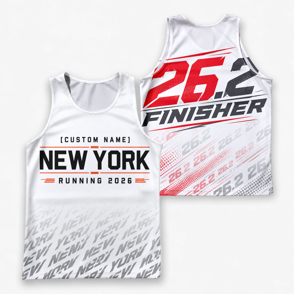 Minimalist Typography The NYC Race Day Running Tank Top
