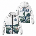 Custom Name Illinois Trail Runner Illinois Running Windbreaker Jacket