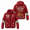 Custom Name Run Now Cookies Later Santa Hustle Galveston Running Windbreaker Jacket