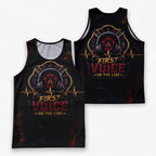 Men's Running Tank Top FirefighterFirst Voice On The Line Running Singlet