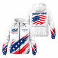 Custom Name Patriot Brush Jacket Running Windbreaker Jacket