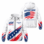 Custom Name Patriot Brush Jacket Running Windbreaker Jacket