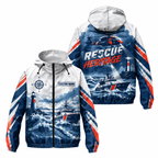 Custom Name Coast Guard Rescue Heritage Running Windbreaker Jacket