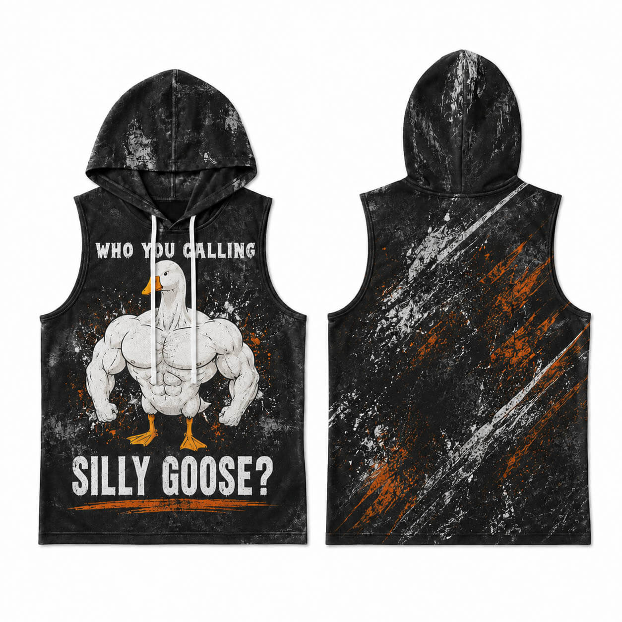 Who You calling Silly Goose Men's Workout Hooded Tank Top