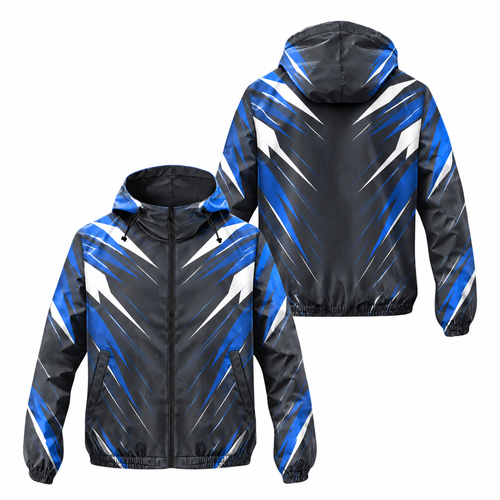Custom Name State Velocity Lines Running Windbreaker Jacket