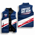 United We Run USA Sleeveless Running Puffer Jacket