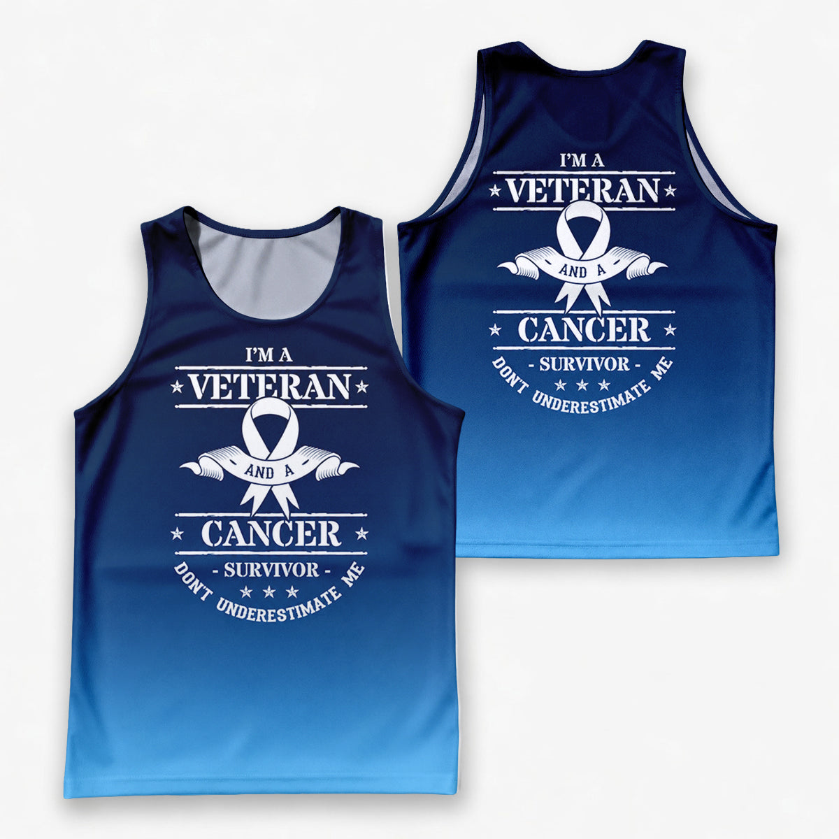 Cancer Fighter Running Tank Top Veteran Survivor Running Singlet for Men and Women