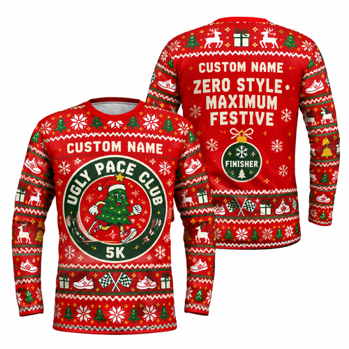 Custom Name Ugly Pace Club Running Long Sleeve Shirt