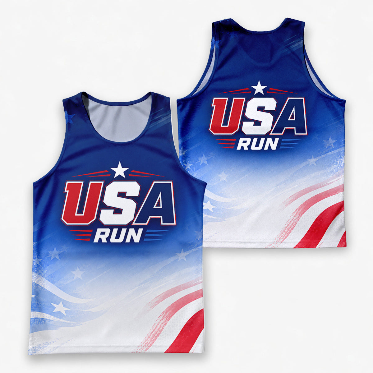 Patriotic Tech Running Tank Top - USA Running Singlet