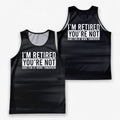 Retirement Running Tank Top Have Fun at Work Tomorrow Running Singlet for Men and Women