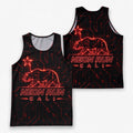 Neon Flag Synthwave California State Running Tank Top