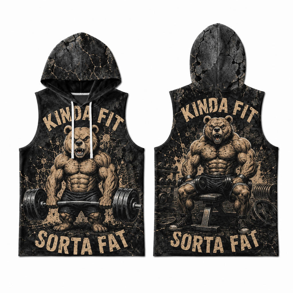 Kinda Fit Softa Fat Men's Workout Hooded Tank Top