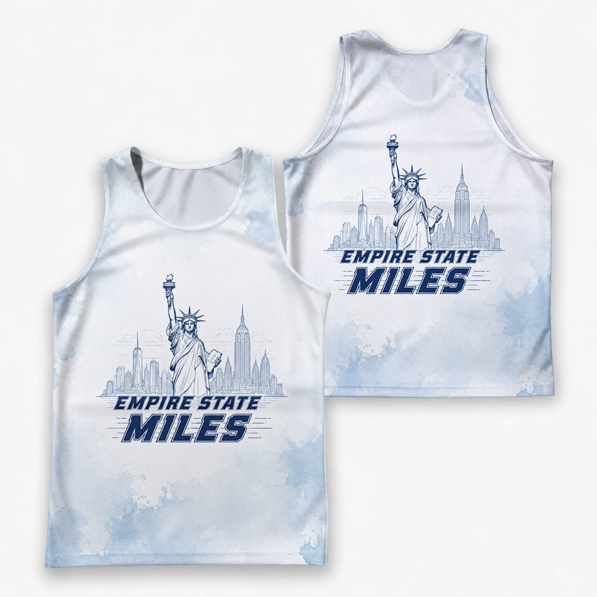 Liberty Watercolor Cityscape New York Running Tank Top