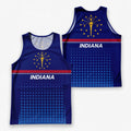 Patriotic Tech Running Tank Top - Indiana State Pride Running Singlet