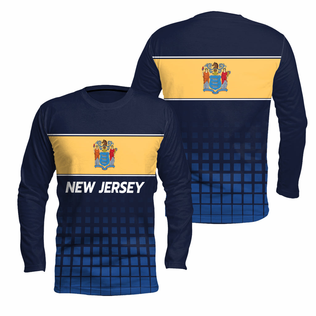 New Jersey State Pride Long Sleeve Running T-Shirt