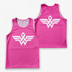 Cancer Fighter Running Tank Top Strong Ribbon Wing Emblem Running Singlet for Men and Women