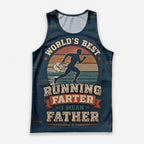 Funny Dad Running Tank Top World Best Farter Tech Singlet