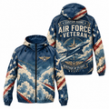 Custom Name Air Force Heritage Flight Running Windbreaker Jacket