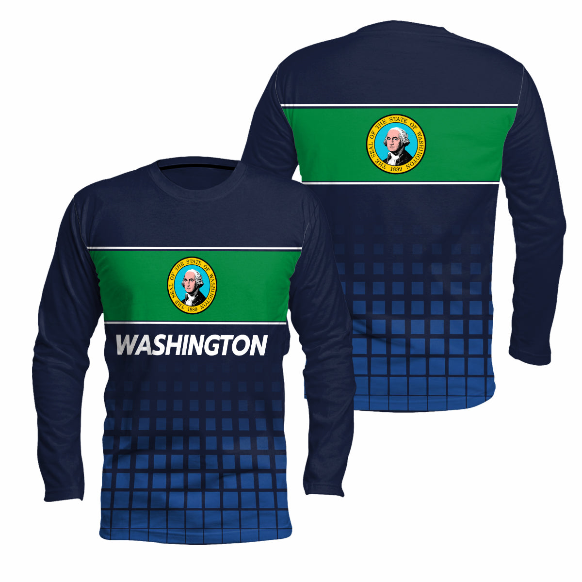 Washington State Pride Long Sleeve Running T-Shirt