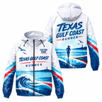 Custom Name Texas Gulf Coast Runner Running Windbreaker Jacket