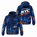 Custom Name Manhattan Skyline Custom Runner Running Windbreaker Jacket